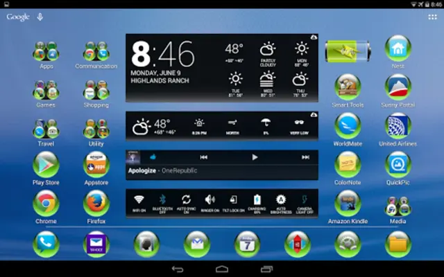 LC Green Sphere Theme android App screenshot 0